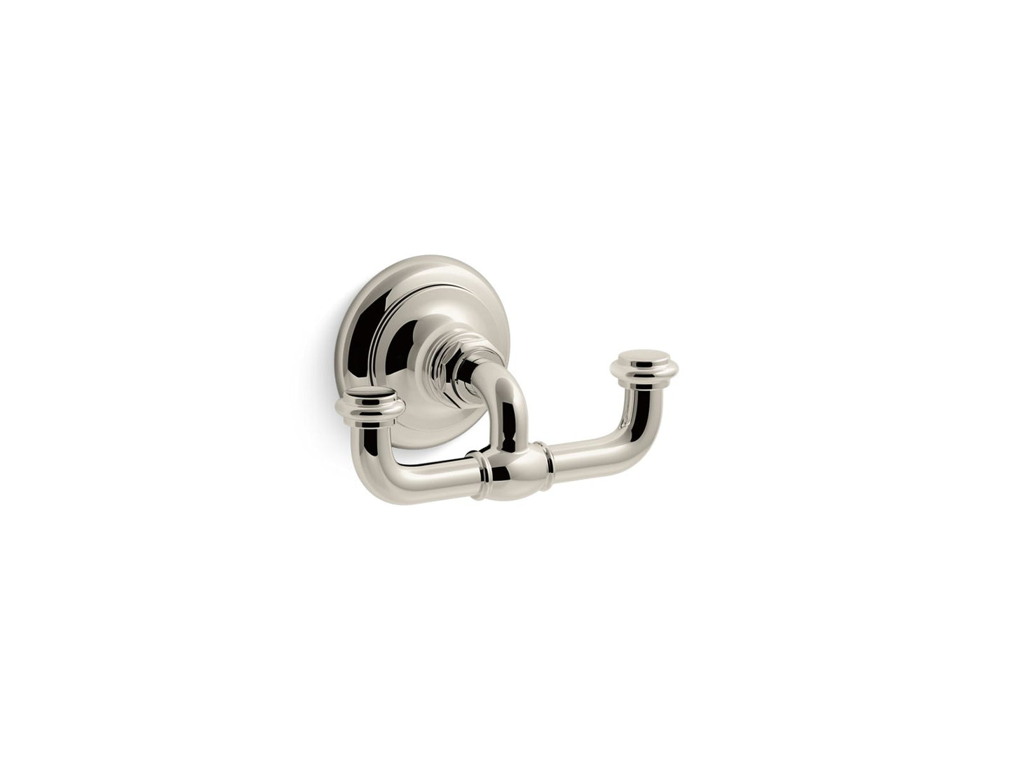 KOHLER K-72572-SN Artifacts Double Robe Hook In Vibrant Polished Nickel