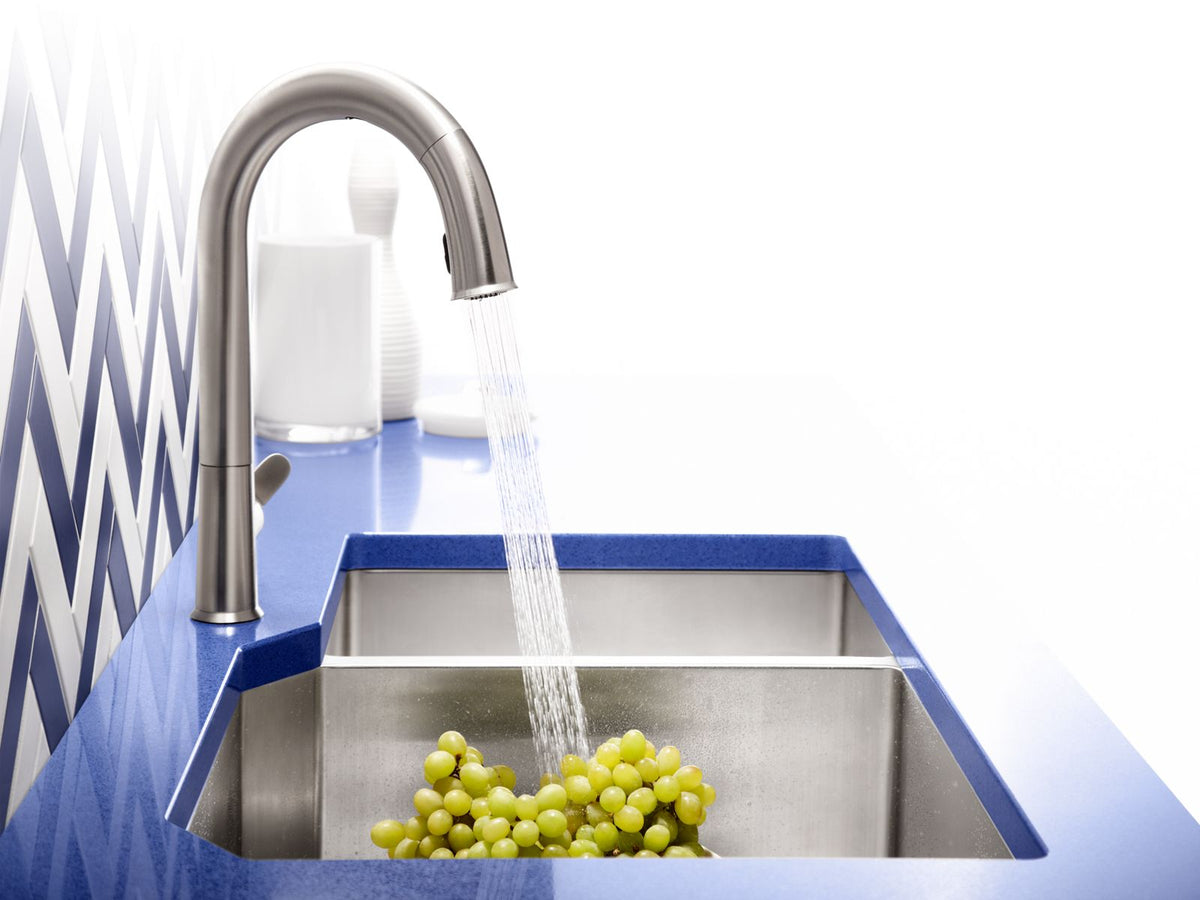 KOHLER K-5282-NA Strive 35-1/2" Undermount Double-Bowl Kitchen Sink - Stainless Steel