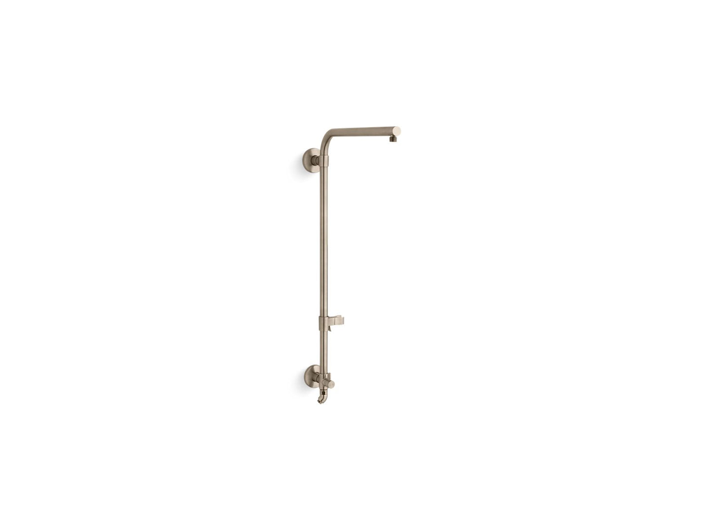 KOHLER K-45210-BV HydroRail-R Beam shower column for rainhead and handshower - Vibrant Brushed Bronze