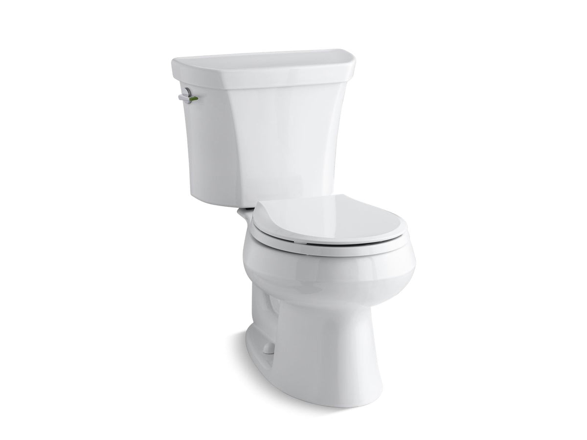 KOHLER K-3987-0 Wellworth Two-Piece Round-Front Toilet, Dual-Flush - White