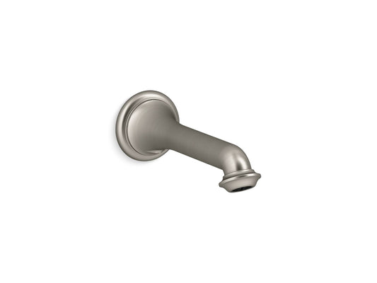 KOHLER K-72792-BN Artifacts Wall-Mount Bath Spout With Turned Design In Vibrant Brushed Nickel