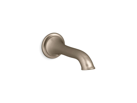 KOHLER K-72791-BV Artifacts Wall-Mount Bath Spout With Flare Design In Vibrant Brushed Bronze