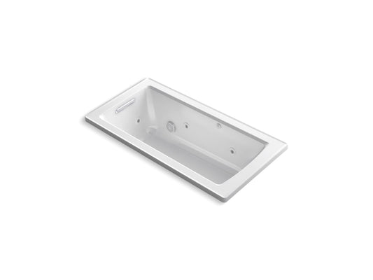 KOHLER K-1947-0 Archer 60" X 30" Drop-In Whirlpool Bath In White