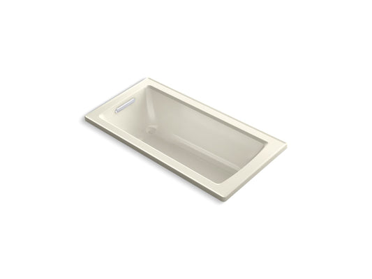 KOHLER K-1946-W1-96 Archer 60" X 30" Drop-In Bath With Bask Heated Surface In Biscuit