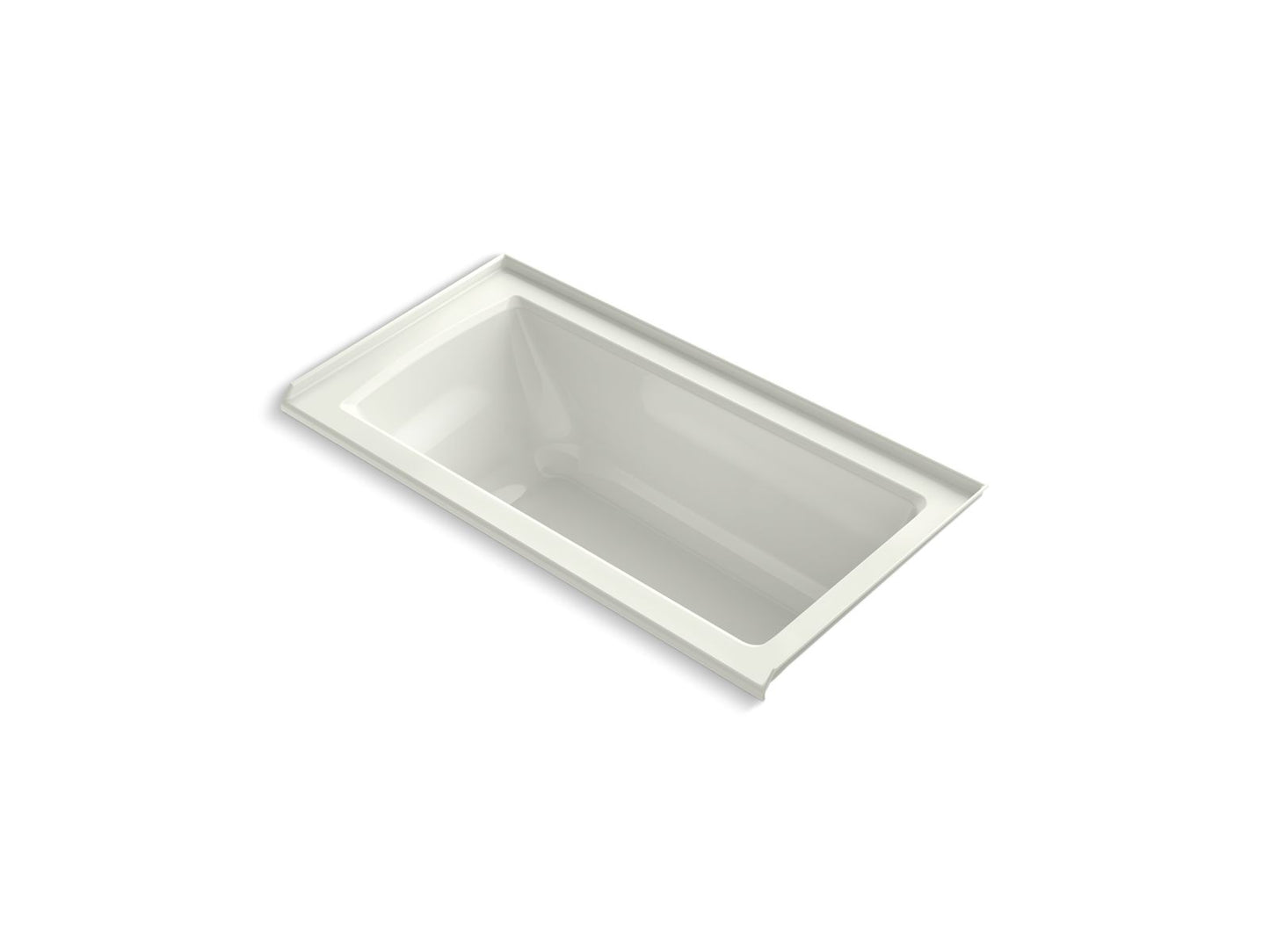 KOHLER K-1946-RW-NY Archer 60" X 30" Alcove Bath With Bask Heated Surface, Right Drain In Dune