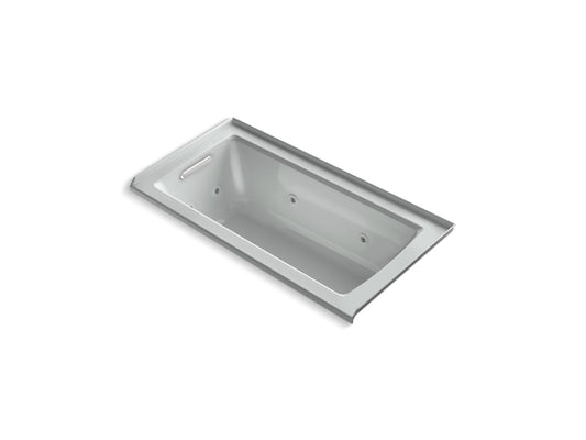 KOHLER K-1947-L-95 Archer 60" X 30" Alcove Whirlpool Bath, Left Drain In Ice Grey