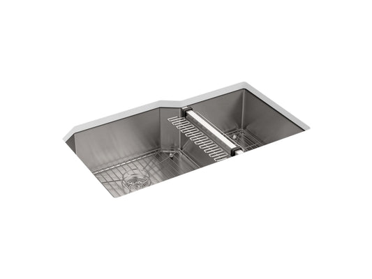 KOHLER K-5282-NA Strive 35-1/2" Undermount Double-Bowl Kitchen Sink