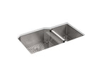KOHLER K-5282-NA Strive 35-1/2" Undermount Double-Bowl Kitchen Sink - Stainless Steel