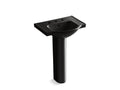 KOHLER K-5266-8-7 Veer 24" Rectangular Pedestal Bathroom Sink - Black Black