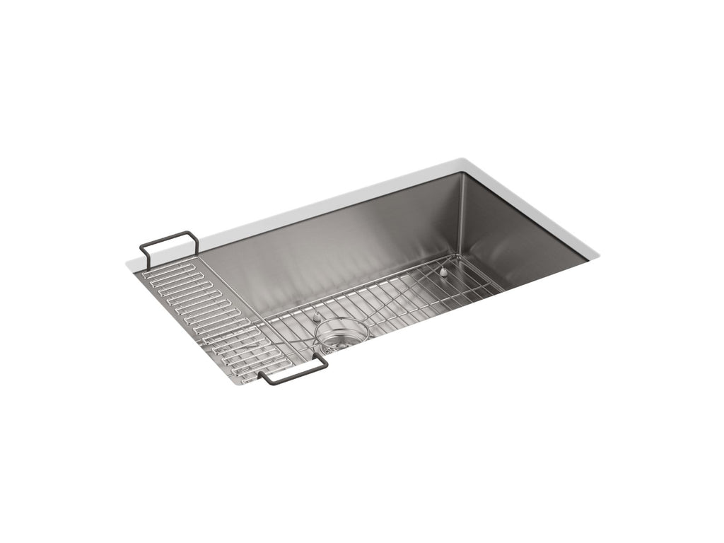 KOHLER K-5285-NA Strive 32" Undermount Single-Bowl Kitchen Sink With Accessories - Stainless Steel