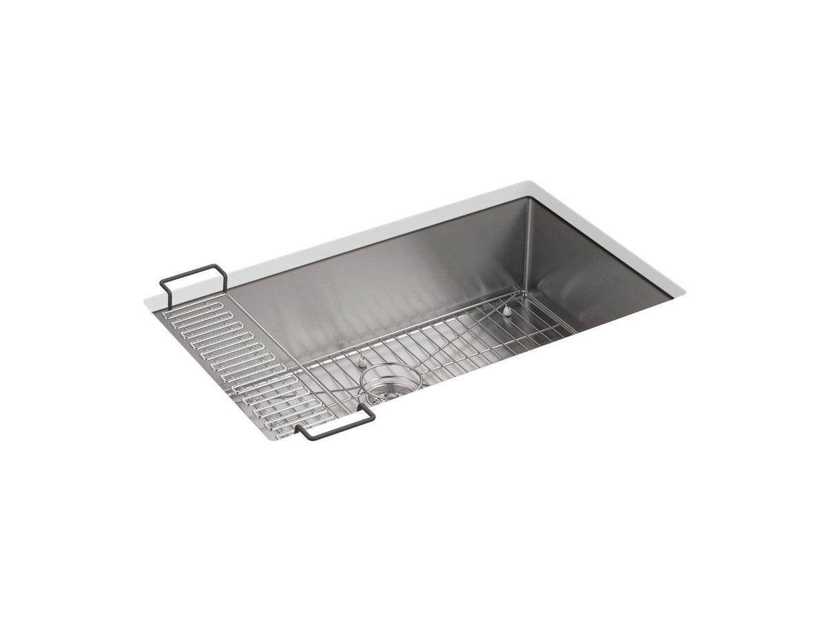 KOHLER K-5285-NA Strive 32" Undermount Single-Bowl Kitchen Sink With Accessories - Stainless Steel