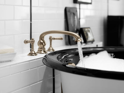 KOHLER K-T98071-4-BN Artifacts Deck-mount bath faucet handle trim with Lever design - Vibrant Brushed Nickel