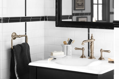 KOHLER K-3048-8-FF Iron/Impressions 25" Enameled cast iron vanity top with integrated round sink - Sea Salt