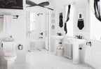 KOHLER K-2286-8-7 Devonshire 24-1/4" rectangular pedestal bathroom sink - Black Black