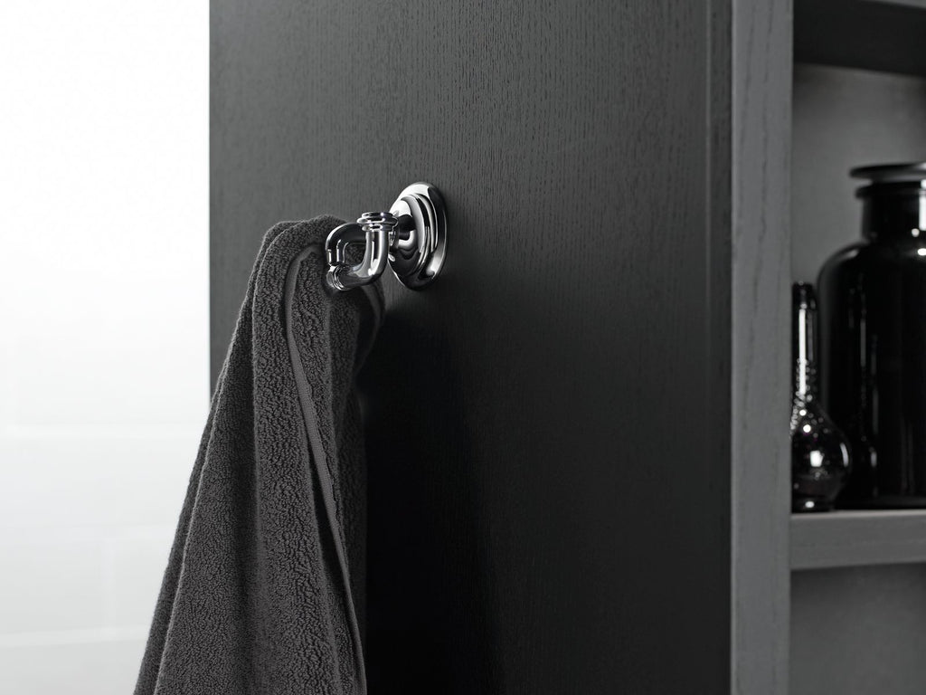 KOHLER K-72572-BL Artifacts Double Robe Hook - Matte Black