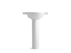 KOHLER K-5266-8-0 Veer 24" Rectangular Pedestal Bathroom Sink - White