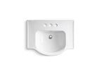 KOHLER K-5266-4-7 Veer 24" Rectangular Pedestal Bathroom Sink - Black Black