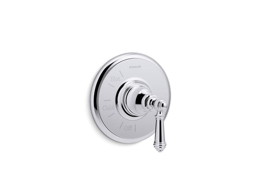 KOHLER K-TS72767-4-CP Artifacts Rite-Temp Valve Trim With Lever Handle In Polished Chrome