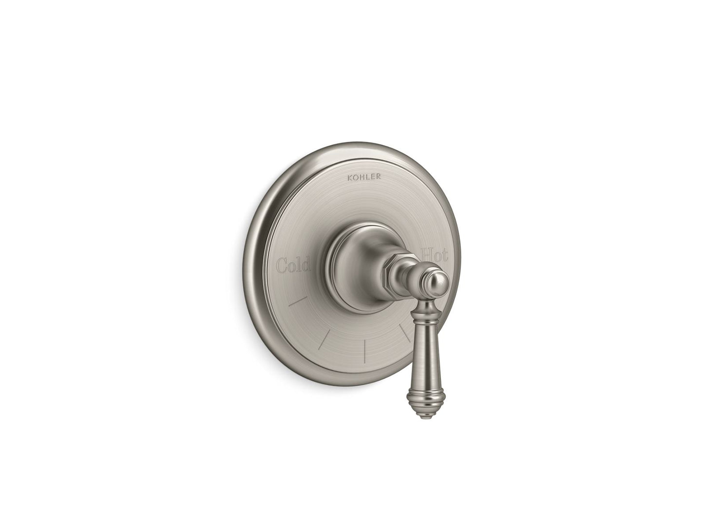 KOHLER K-T72769-4-BN Artifacts Mastershower Temperature Control Valve Trim With Lever Handle In Vibrant Brushed Nickel