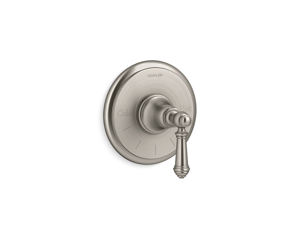 KOHLER K-T72769-4-BN Artifacts Mastershower Temperature Control Valve Trim With Lever Handle - Vibrant Brushed Nickel