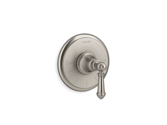 KOHLER K-T72769-4-BN Artifacts MasterShower temperature control valve trim with lever handle - Vibrant Brushed Nickel