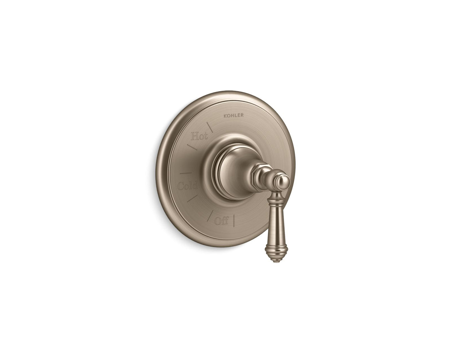 KOHLER K-TS72767-4-BV Artifacts Rite-Temp Valve Trim With Lever Handle In Vibrant Brushed Bronze