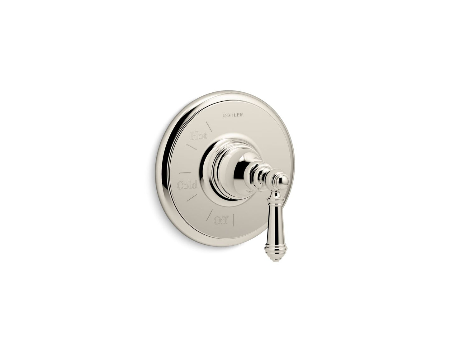 KOHLER K-TS72767-4-SN Artifacts Rite-Temp valve trim with lever handle - Vibrant Polished Nickel
