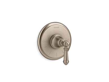 KOHLER K-T72769-4-BV Artifacts MasterShower temperature control valve trim with lever handle - Vibrant Brushed Bronze