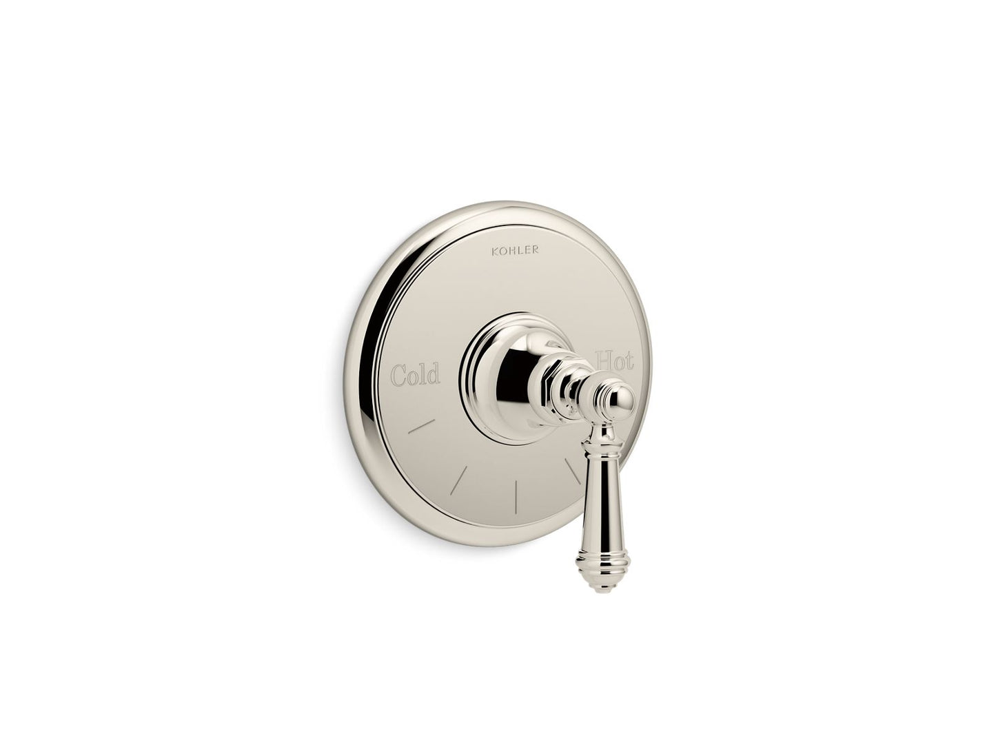 KOHLER K-T72769-4-SN Artifacts Mastershower Temperature Control Valve Trim With Lever Handle In Vibrant Polished Nickel