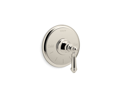KOHLER K-T72769-4-SN Artifacts MasterShower temperature control valve trim with lever handle - Vibrant Polished Nickel