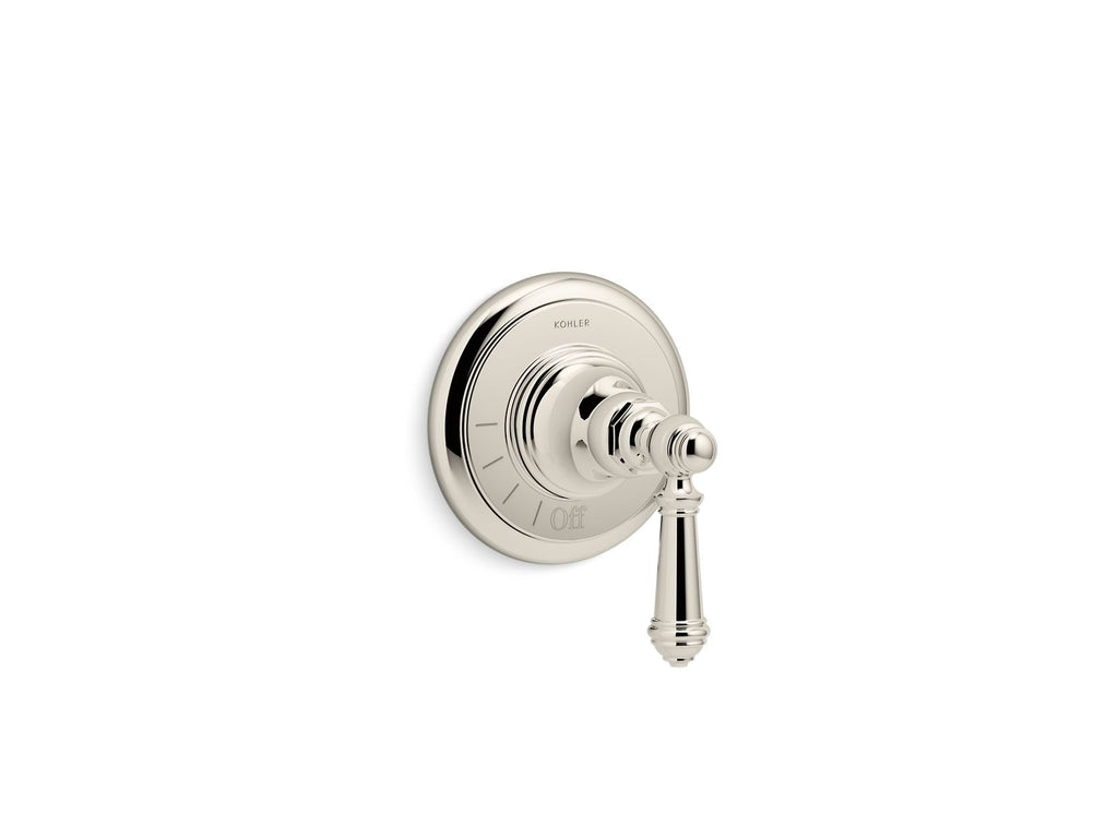 KOHLER K-T72771-4-SN Artifacts Mastershower Volume Control Valve Trim With Lever Handle - Vibrant Polished Nickel