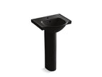 KOHLER K-5265-1-7 Veer 21" Rectangular Pedestal Bathroom Sink - Black Black