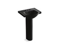 KOHLER K-5265-4-7 Veer 21" Rectangular Pedestal Bathroom Sink - Black Black