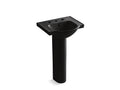 KOHLER K-5265-8-7 Veer 21" Rectangular Pedestal Bathroom Sink - Black Black