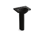KOHLER K-5265-8-7 Veer 21" Rectangular Pedestal Bathroom Sink - Black Black