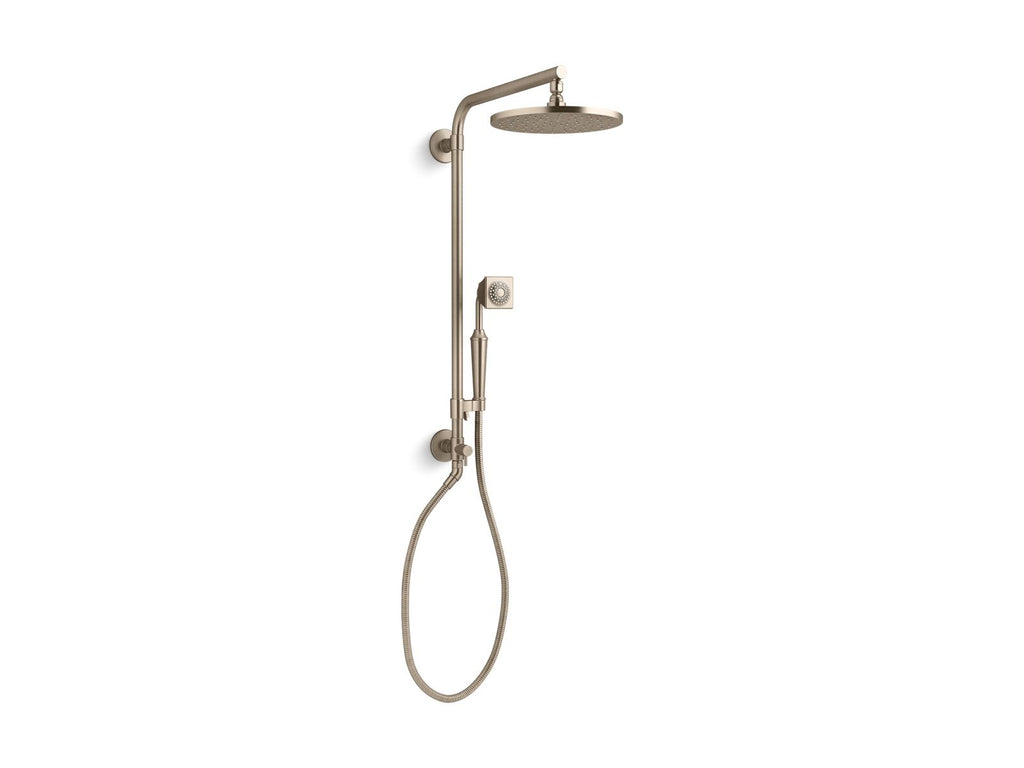 KOHLER K-45210-BL Hydrorail-R Beam Shower Column For Rainhead And Handshower - Matte Black