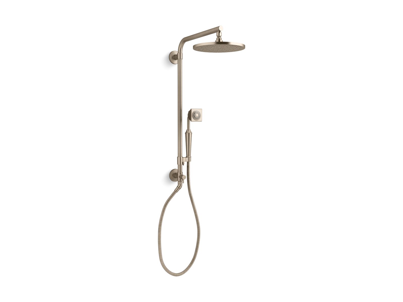 KOHLER K-45210-BL Hydrorail-R Beam Shower Column For Rainhead And Handshower - Matte Black
