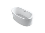 KOHLER K-6368-0 Sunstruck 65-1/2" X 35-1/2" Freestanding Bath, Straight Shroud - White
