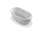 KOHLER K-6369-0 Sunstruck 65-1/2" X 35-1/2" Freestanding Bath With Fluted Shroud - White