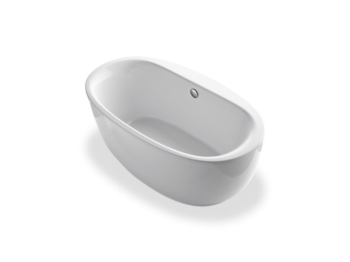 KOHLER K-6369-0 Sunstruck 65-1/2" X 35-1/2" Freestanding Bath With Fluted Shroud - White