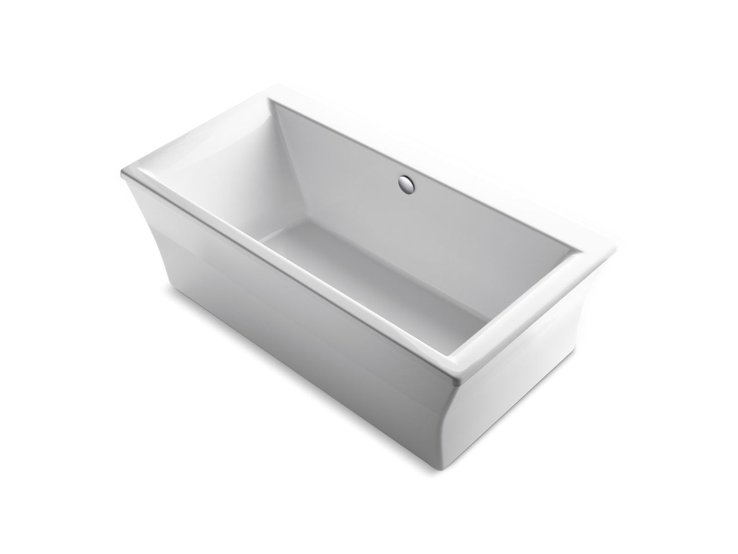 KOHLER K-6367-0 Stargaze 72" X 36" Freestanding Bath With Fluted Shroud In White