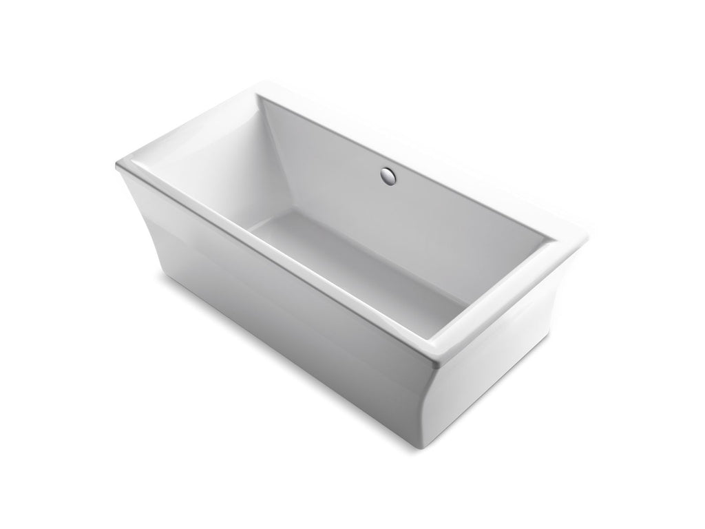 KOHLER K-6367-0 Stargaze 72" X 36" Freestanding Bath With Fluted Shroud - White