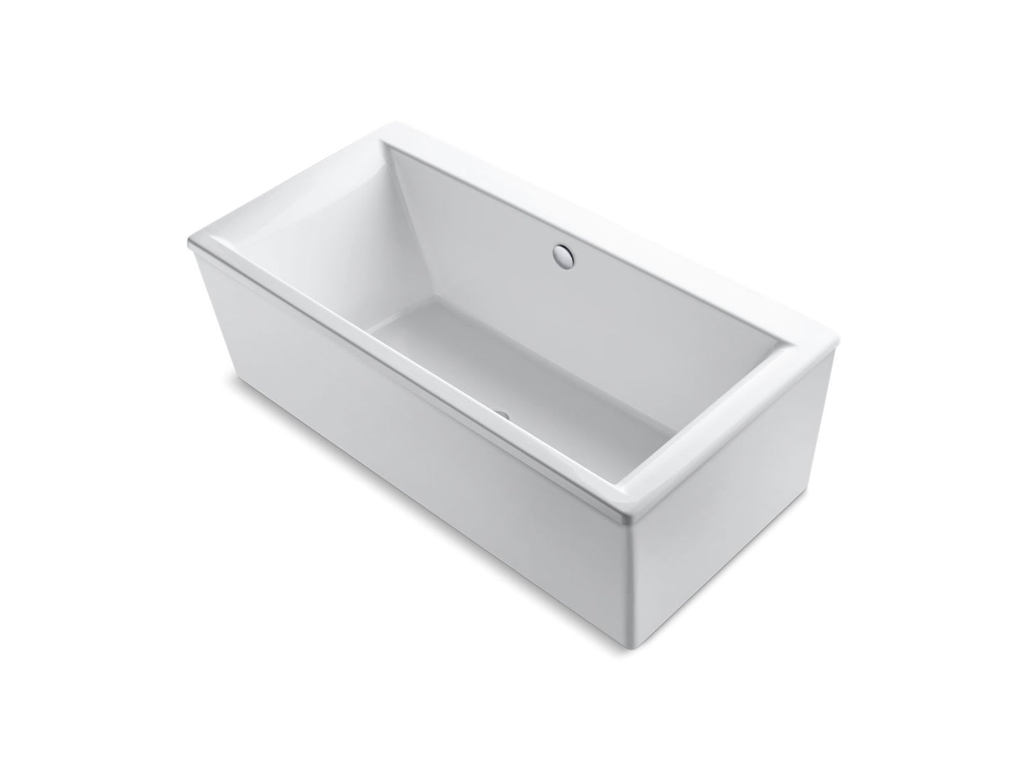 KOHLER K-6366-0 Stargaze 72" X 36" Freestanding Bath With Straight Shroud In White