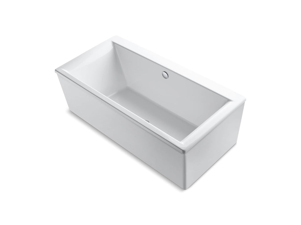 KOHLER K-6366-0 Stargaze 72" X 36" Freestanding Bath With Straight Shroud - White