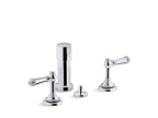 KOHLER K-72765-4-AF Artifacts Widespread Bidet Faucet With Lever Handles - Vibrant French Gold