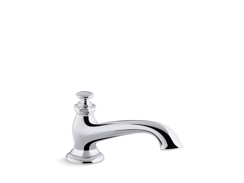 KOHLER K-72777-SN Artifacts Deck-Mount Bath Spout With Flare Design - Vibrant Polished Nickel