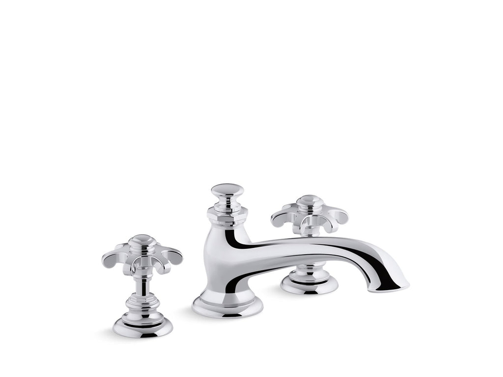 KOHLER K-72777-SN Artifacts Deck-Mount Bath Spout With Flare Design - Vibrant Polished Nickel