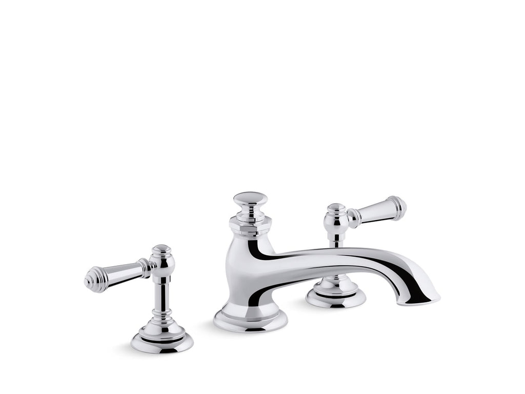 KOHLER K-72777-SN Artifacts Deck-Mount Bath Spout With Flare Design - Vibrant Polished Nickel