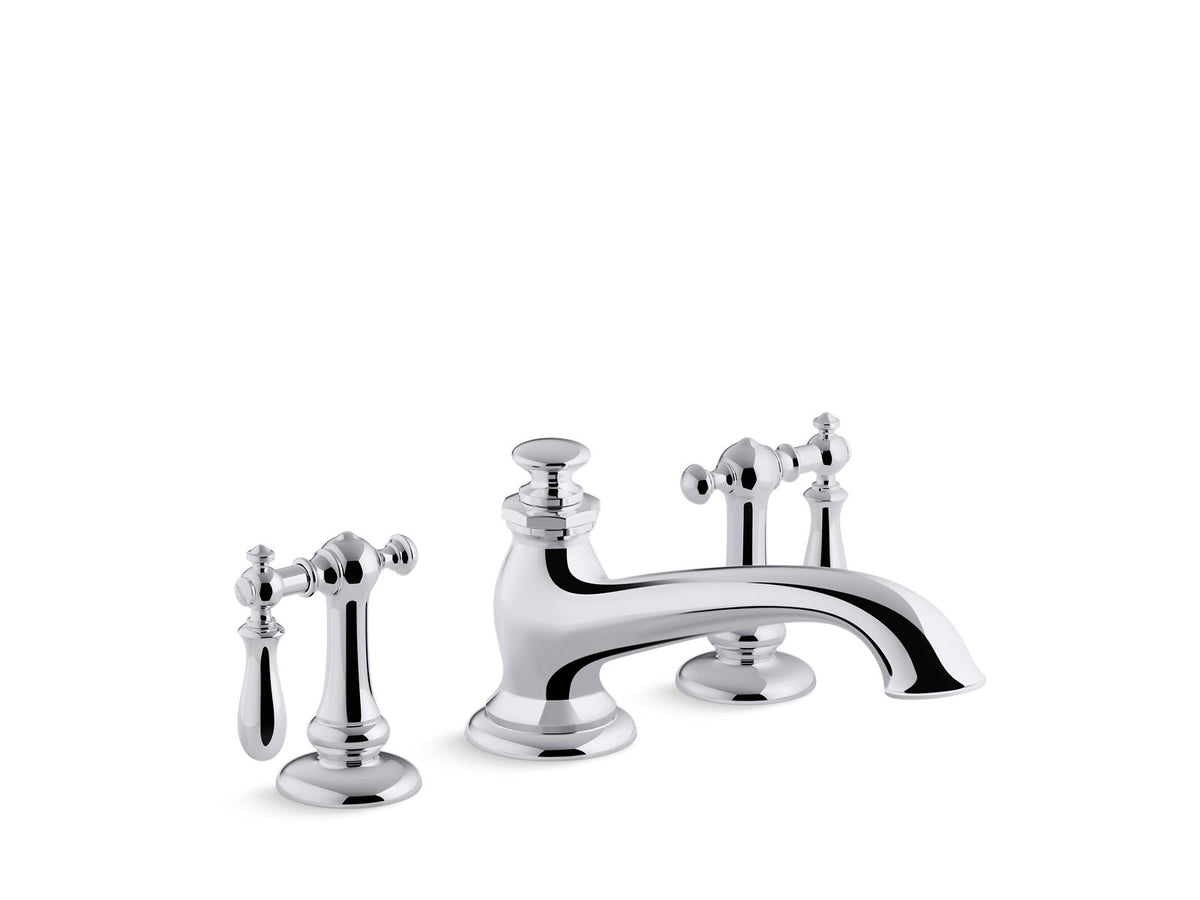 KOHLER K-72777-SN Artifacts Deck-Mount Bath Spout With Flare Design - Vibrant Polished Nickel