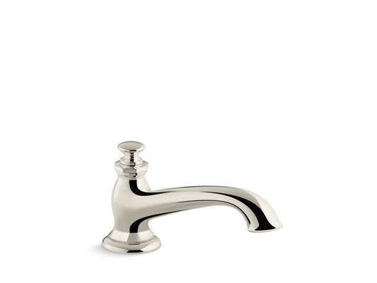 KOHLER K-72777-SN Artifacts Deck-Mount Bath Spout With Flare Design In Vibrant Polished Nickel